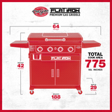 Char-Griller 4 Burner Flat Iron Premium Gas Griddle
