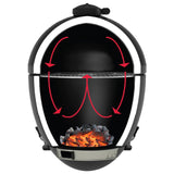 Char-Griller Black Akorn Junior Kamado Charcoal BBQ